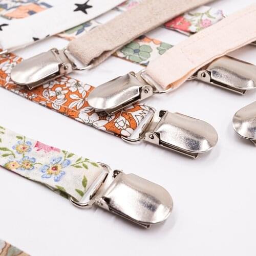 Linen Pacifier Clips Chain Dummy Holder Nipple Soother For Infant Baby Feeding