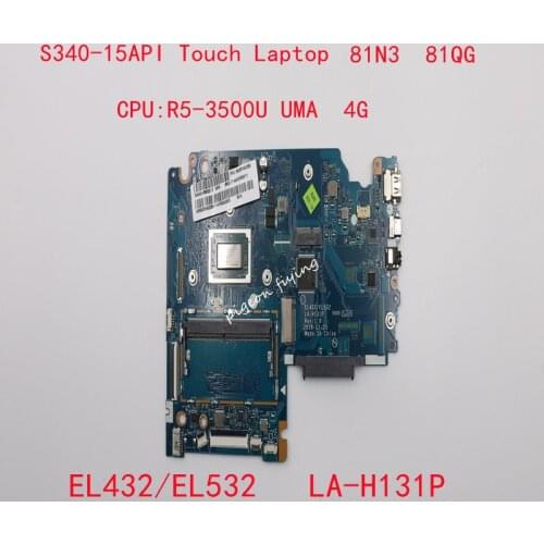 For Lenovo Ideapad S340-15API Laptop Motherboard CPU:R5-3500U UMA RAM:4G LA-H131P FRU:5B20S42250 100% Test Ok