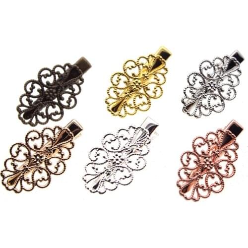5pcs/lot 20x36mm Copper Hair Clips Claws hair accessories Single Prong Alligator Hairpin for DIY Hair Clips Jewelry Making