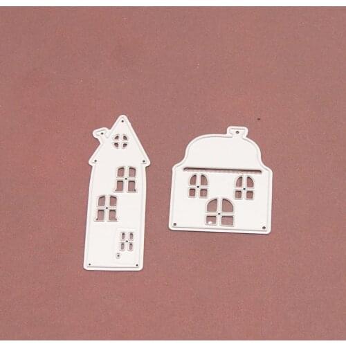 Metal Cutting Dies House Background Frame decoration Scrapbooking Album Paper DIY Card Craft Embossing Die Cuts N34