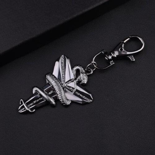 New Arrival Zinc Alloy Material Car Accessory Key Chain Cross Brelok Religion Crucifix Keychain Snake Keyring Medusa Laber Charm