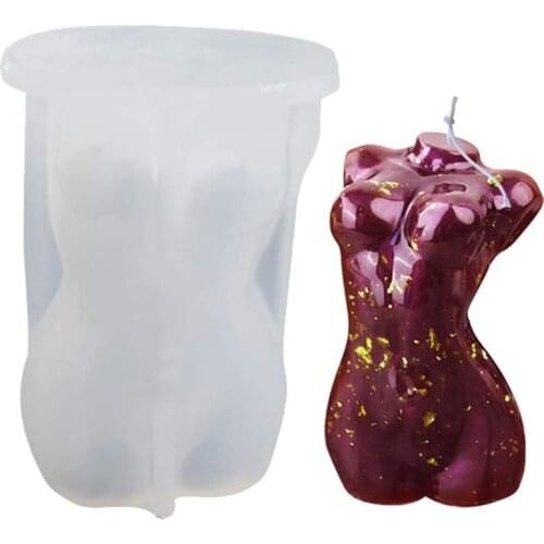 3D Body Shape Silicon Mold Human Body Epoxy Casting Mold Woman Stand Resin Casting Sculpture Model for DIY Art Craft