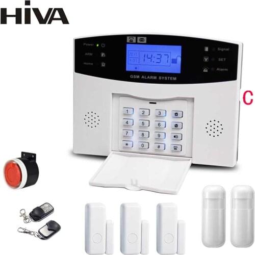 HIVA GSM Simply Safe Alarm System for Home APP Control Big Button Burglar Alarm DIY Kit with Pir montion and Door Sensor