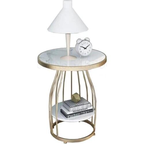 Nordic Light Luxury Marble Living Room Corner Cabinet Sofa Light Luxury Side Corner Corner Coffee Table Simple Balcony Sma