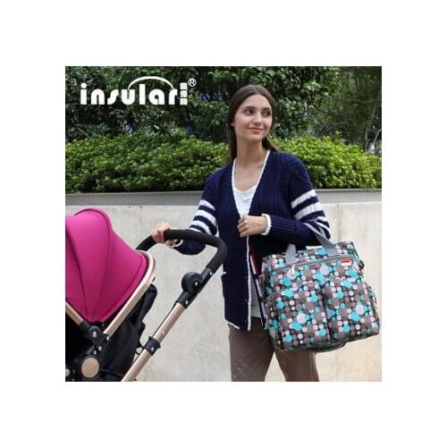 Waterproof Multifunctional Fashion Baby Bag Designer Diaper Bag High Quality Nappy Bags For Mummy With Big baby Trolley bag