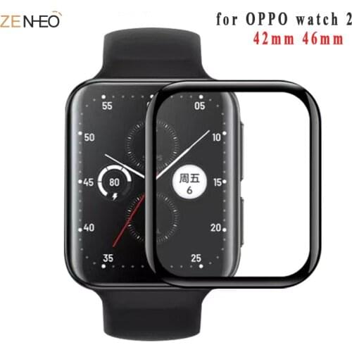 1/2/3/6PCS 3D Curved Full Cover Screen Protector For OPPO Watch 2 42mm 46mm SmartWatch Soft Protective Film Not Tempered Glass