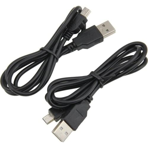1M Data Charging Cable Cord Adapter USB to USB Male to Mini 5 Pin B for MP3 MP4 Player Car DVR GPS Camera HDD Mini USB Cables