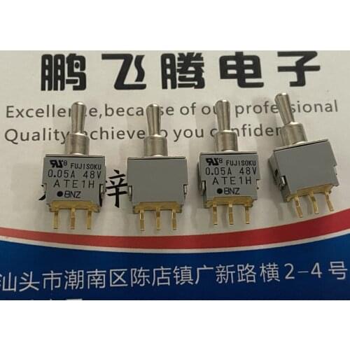 1PCS Japan FUJISOKU ATE1H-2M3-10-Z miniature toggle switch 3 feet 3 gears, reset and toggle