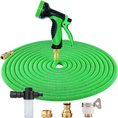 2021 Garden Hose Pipe Expandable Water Injector Magic Garden Hose Sprayer Hose High Pressure Watering Hose Car Wash Gun Sprayer
