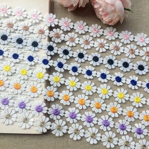 8Colors Wide 2.3CM Milk Silk Flower Two-color Water-soluble Lace Trim DIY Clothing Accessories Headwear Lace Fabric Material