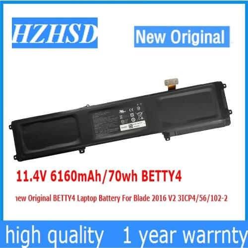 11.4V 6160mAh/70wh BETTY4 new Original BETTY4 Laptop Battery For Blade 2016 V2 3ICP4/56/102-2