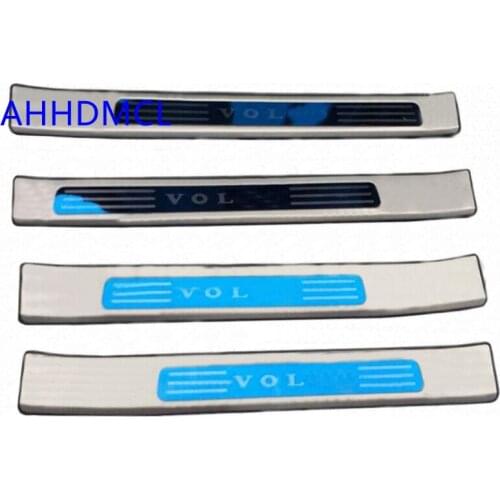 Car Welcome Pedal Threshold Strip Door Sill Strip For S90 2016 2017 2018 2019 2020