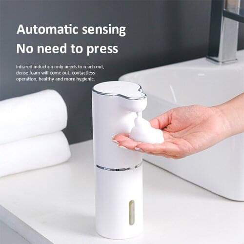 Touchless Automatic Soap Dispenser USB Charging Smart Foam Machine Infrared Sensor Foam Soap Dispenser Hand Sanitizer Bathroom