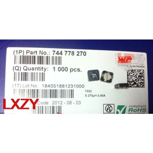 Free Shipping 10PCS/lot 744778270 271 270UH 0.4A 7.3X7.3X3.2MM W E Chip Shielded Power Inductor