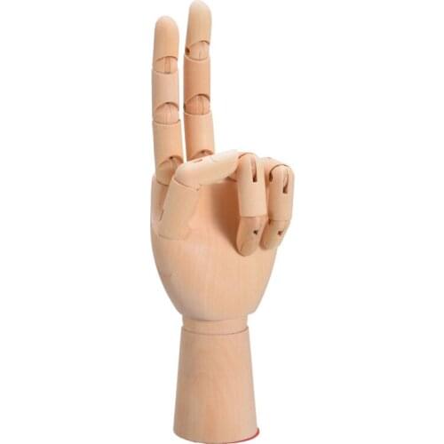 Wooden Hand Model Human Figure Artist Painting Model Mannequin Jointed Doll Flexible Drawing Manikin Hand Figure Miniatures