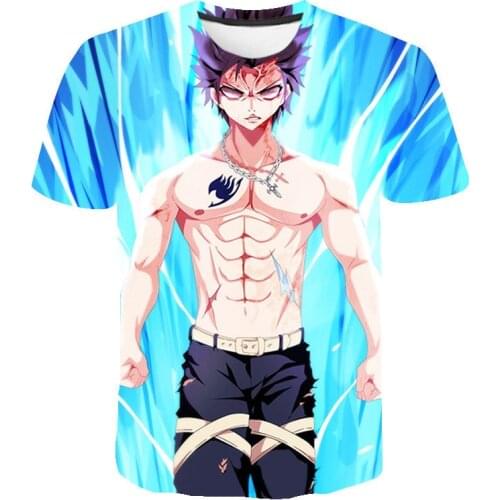 Anime Fairy Tail Printed 3D T-shirt Men Women Children 2021 Summer New Fashion Hot Sale Short Sleeve Shirts Interesting Tee Tops
