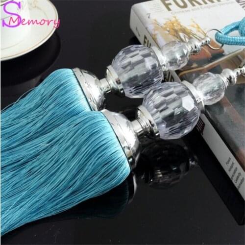 Crystal ball European curtain tassels hanging ball tie strap holder accessories home decor