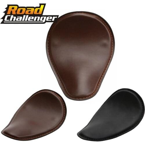 Brown Black Motorcycle PU Leather Cover Cowl Pad Solo Seat For Harley 883 1200 XL Custom Chopper Bobber