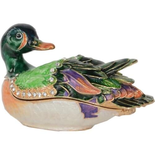 Duck Trinket Box Duck Figures Jewelry Storage Novelty Gift Decoration for Home