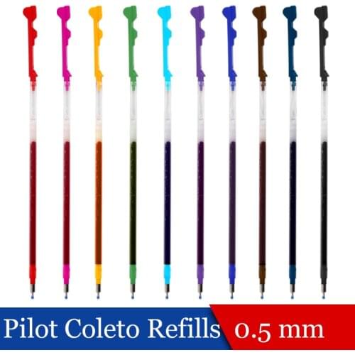 LifeMaster 6pcs/lot Pilot Gel Pen Refill Hi-Tec-C Coleto Gel Multi Pen Refill 0.5 mm Black/Blue/Red DIY Pen Creative Stationery