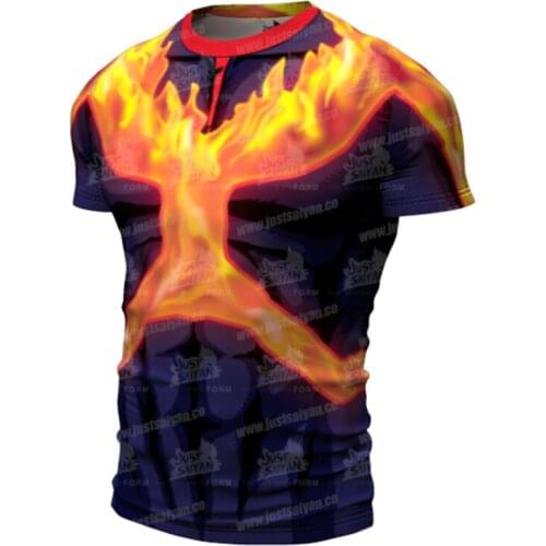 2021 Summer New T Shirts Men Compression Shirts Anime Short Sleeve T-shirt Fitness Tops Fitness Tshirts