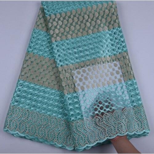 Mint Green Color African French Lace Fabric High Quality African Tulle Lace Fabric For Wedding Dress Guipure Lace Chemical S803