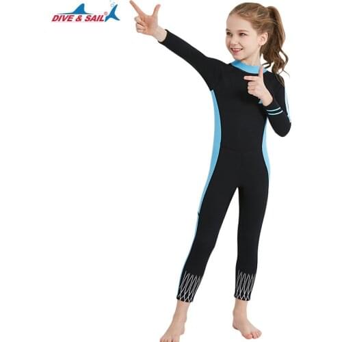 Neoprene wetsuit hood Kids Diving Swimwear For Surfing Snorkeling Swimming Suit Full Body Wetsuit Keep Warm Long Sleeves
