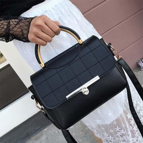 New womens bag 2020 trend PU bag embroidery thread handbag fashion embroidery thread diamond lattice shoulder diagonal bag