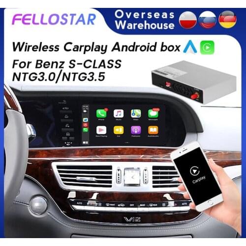 New! Wireless Carplay box For Mercedes Benz S W221 W216 CL 2005-2013 S-Class S320 Android Auto Decoder Box Rear view camera