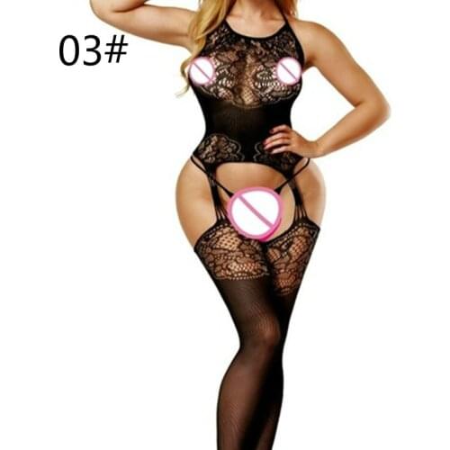 Charming New Nightwear Sexy Lingerie Plus Size Women Exotic Porno Bodysuit Body Stockings Open Crotch Jumpsuit Fishnet Clothing