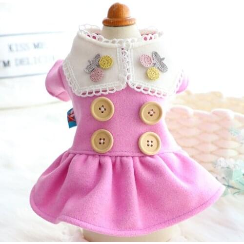 Winter Warm Puppy Dog Cat Dress Skirt Sweet Pet Princess Dresses for Small Dogs Pets Clothing honden kleding Mascotas Clothes