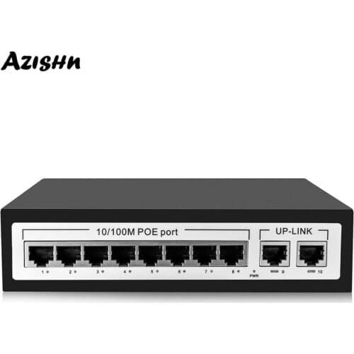 CCTV 8 port PoE switch 802.3af IEEE Fast Ethernet Switch 10 port 10/100 switch with 8 port POE For POE IP Camera Network camera