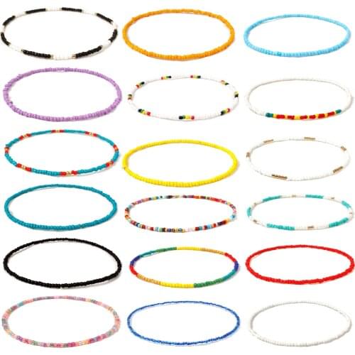 Romantic Boho Beaded Choker Necklace For Women Jewelry Colorgul Seed Beads Ocean Summer Accessories Hot Beach Gift