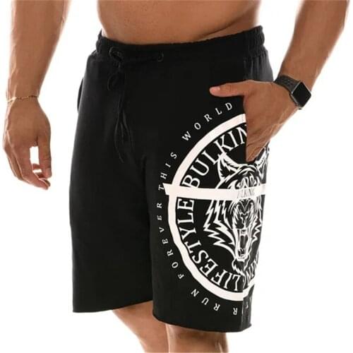 2021 New Gyms Shorts Men printing Short Casual Joggers Shorts Bodybuilding Sweatpants Fitness Men Workout Active Shorts