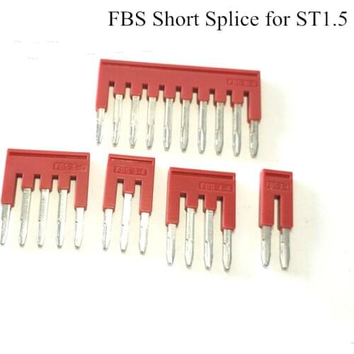 20pcs Plug in Pure Copper Short Circuit Splice FBS 10-4 2-4 3-4 4-4 5-4 PT ST1.5 Insert Short Bridge Connector Terminal Blocks