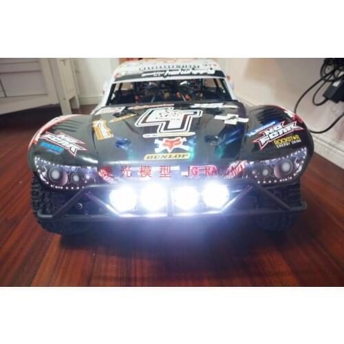 LED front lights headlamp four light bumper for LOSI 5IVE 5T LT