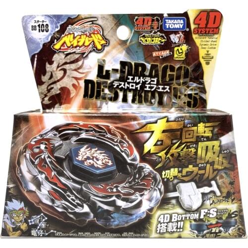 100% Original Takara Tomy Beyblade BB108 L Drago Destroy Destructor F:S+Launcher as Childrens Toys