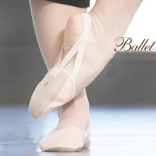 USHINE EU35-42 Half Sole Non-slip Stretch Soft Exercise Rhythmic Gymnastics Women Ballet Yoga Shoes Womens Belly Dance Shoes