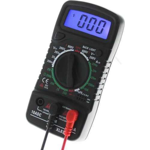 XL-830L Handheld LCD Digital Multimeter 3 1/2 Voltmeter Ohmmeter Multitester F7