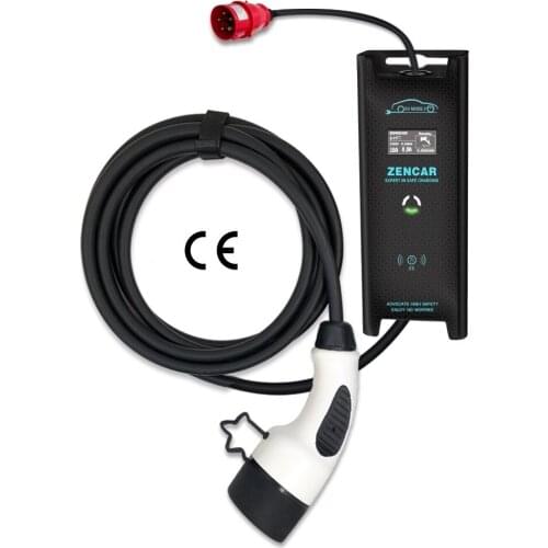 CE certificated Zencar 32A 400V 3 phase 22KW Electric car fast charger with RED CEE