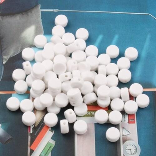 4*7mm Mixed Acrylic Beads Round Alphabet Pure white Billet Cube Loose Spacer For Jewelry Making Handmade Diy Bracelet Necklace