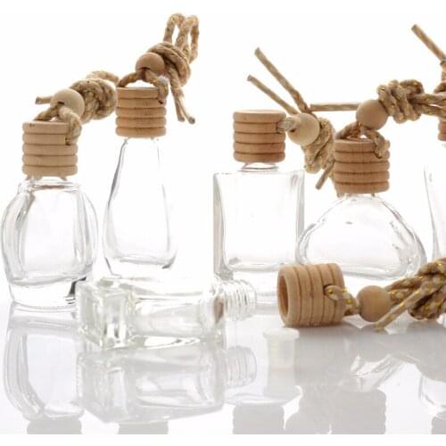 5-10ml Clear Glass Perfume Essential oil Empty Bottles Rounded Glass Car perfume Bottles pendant F20172976