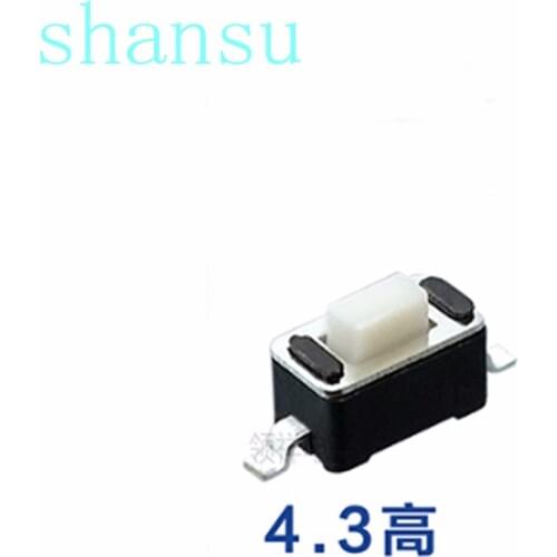 50Pcs SMD Tact Switch 3x6x4.3mm connectors Push button 3*6*4.3mm Tactile Switches 3x6x5mm 3x6x7mm 3x6x8mm