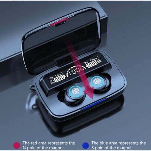 M17 TWS Wireless Bluetooth V5.1 Headset with Microphone LED Display HiFi Stereo