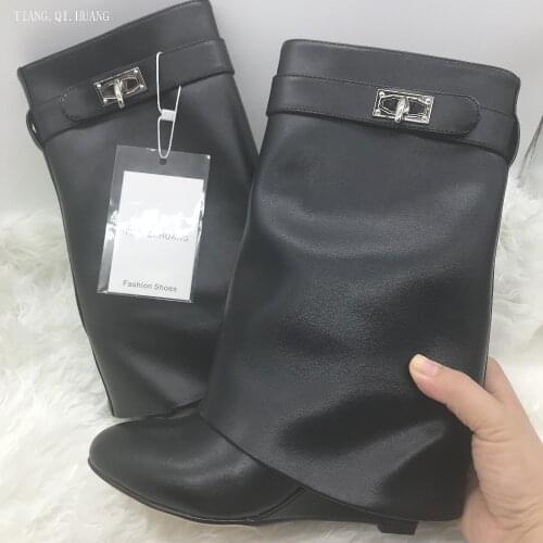 New Style Classic Fashion Design Woman Sexy Mid-Calf Boots Women Genuine leather Boots Shoes High Quality Shoes TIAN.QI.HUANG