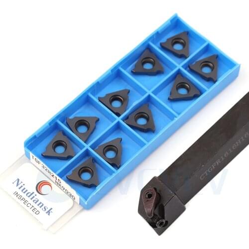 CTGFR 1616H 2020K 2525 16 CNC External Shallow Groove Cutting Tool Holder +10Pc TGF32R Machine Tools Carbide Lathe Blade Durable