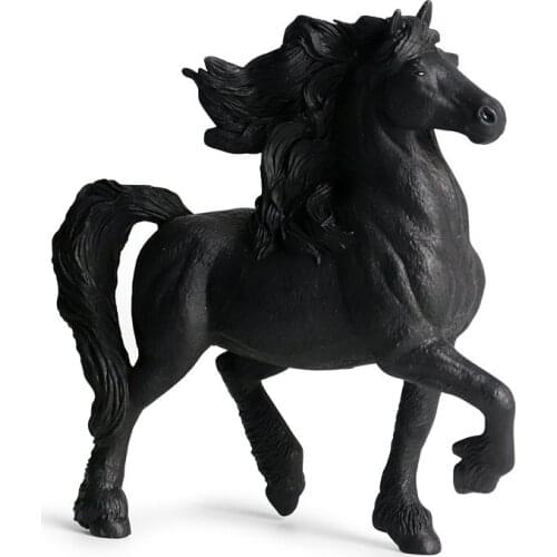 Simulation Black Horse Animals Model Action Figure Simulation Wild Animal Action Figures Collection PVC Lovely Toy Kids Gift