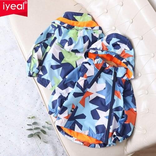 IYEAL Autumn Winter Kids Clothes Children Boys Outdoor Waterproof Jacket Fleece Coat Hooded Windbreaker Sport Windproof Outwear