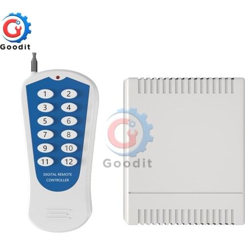 DC 12V 12 Channel Relay Module Wireless RF Remote Control Switch Transmitter + Receiver Board