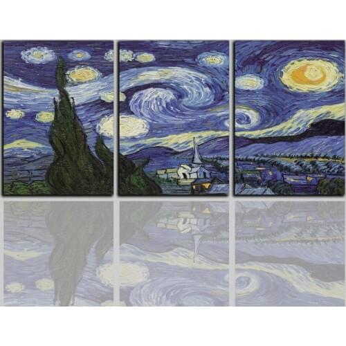 Canvas Painting Decoration Famous painter Vincent Van Gogh Starry Night Print Painting Room Decor Poster Canvas Picture No Frame